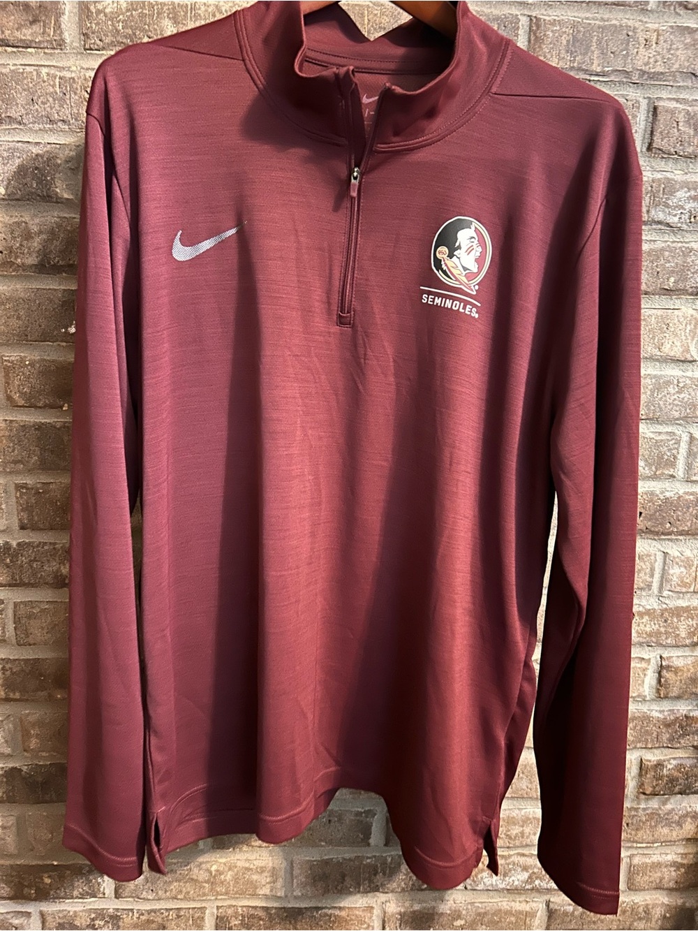Nike Men’s Maroon FSU Seminoles Quarter-Zip Pullover